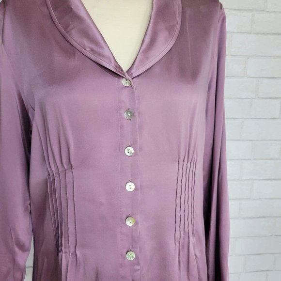 Soft Surroundings 100% Silk Tunic Blouse - Picture 3 of 5